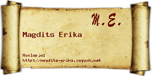 Magdits Erika névjegykártya
